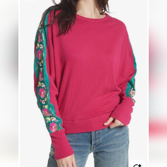 We The Free Sweaters - We The Free Wallflower Fuchsia Sweater